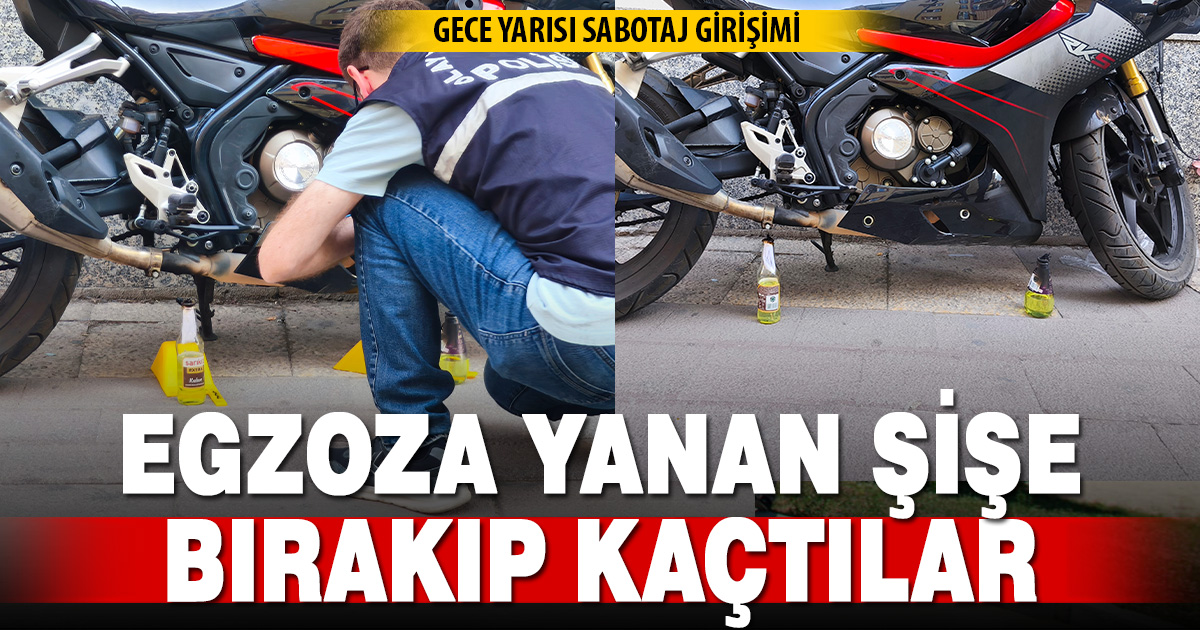 Acemi kundakçı motosikleti yakamadı