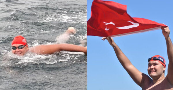 Otizmli yüzücü Tuna Tunca’dan Kuzey Kanalı’nda tarihi başarı