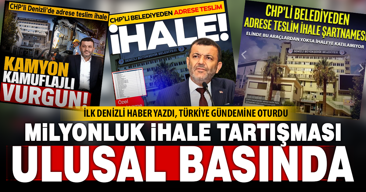 İlk Denizli Haber yazdı, Türkiye gündemine oturdu: Milyonluk ihale tartışması ulusal basında