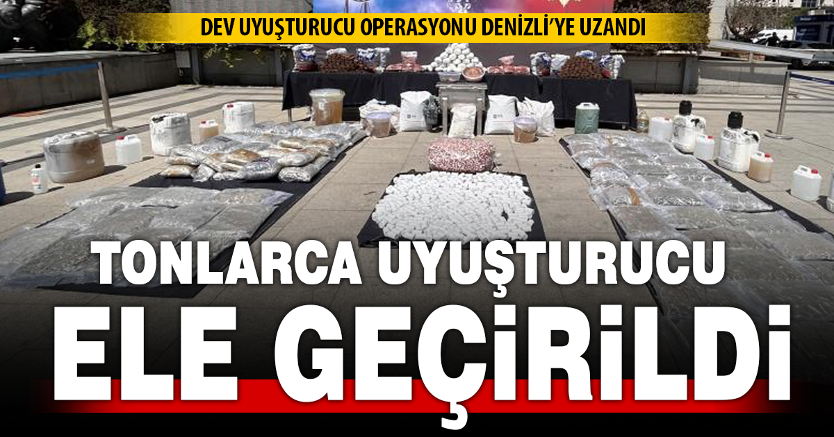 Uyuşturucu ve suç örgütlerine yönelik operasyonlarda ele geçirilen maddeler emniyette sergilendi 