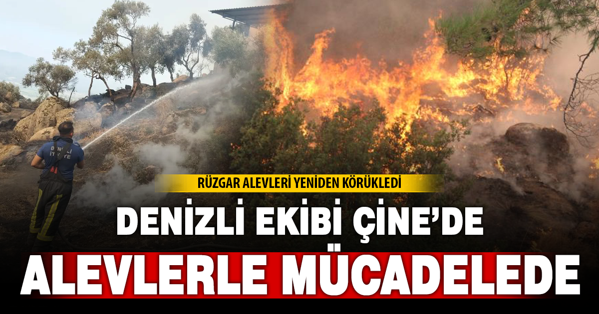 Çine’deki orman yangınına Denizli’den destek