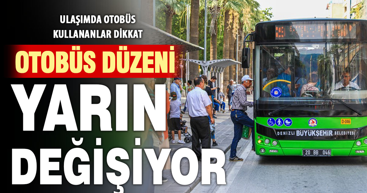 Otobüs hattı güncellemeleri yarın geçerli olacak