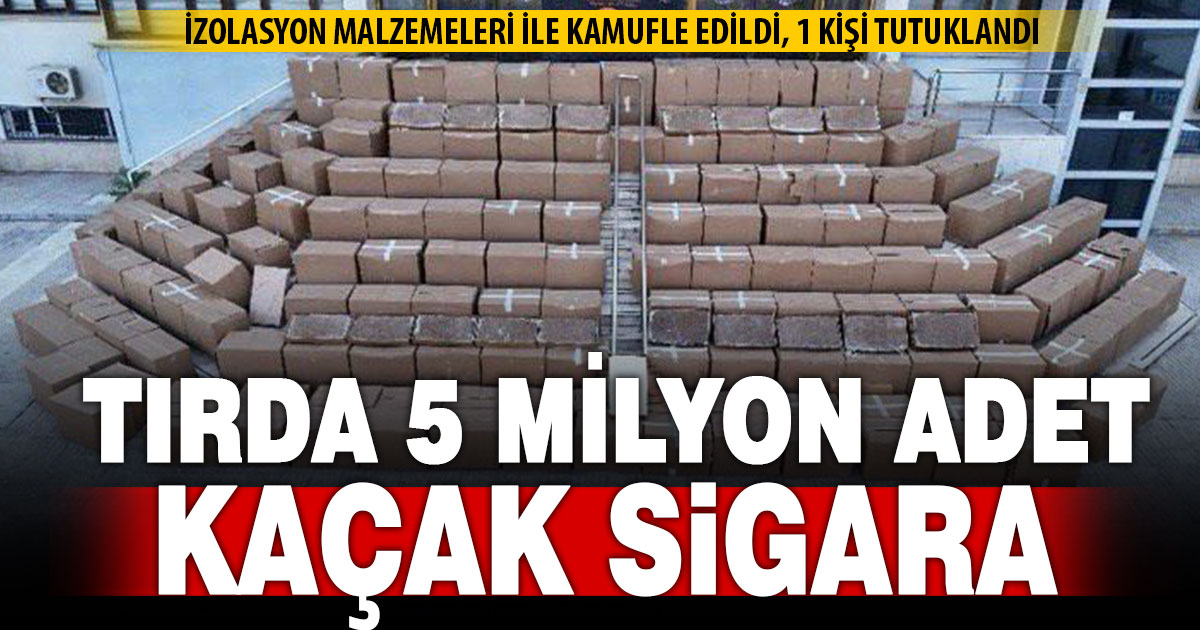 Denizli polisinden kaçak sigara operasyonu: 5 milyon adet