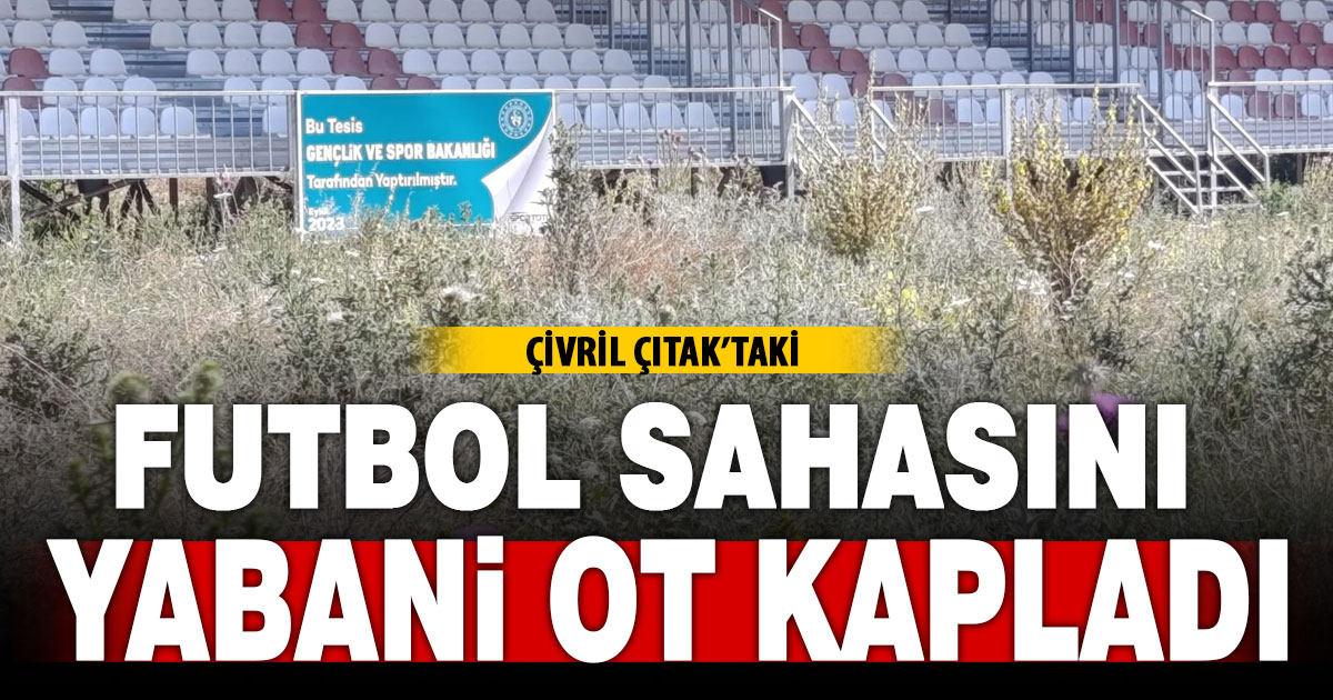 Çıtak’taki futbol sahasını yabani ot kapladı