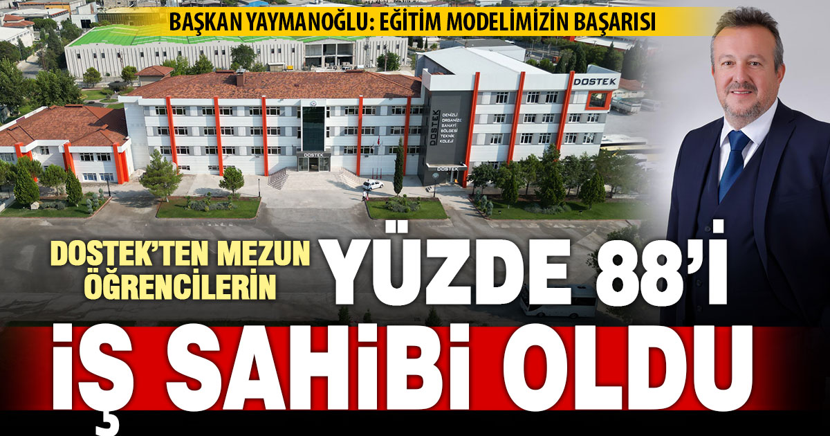 DOSTEK’ten mezun olan öğrencilerin yüzde 88’i işe yerleşti