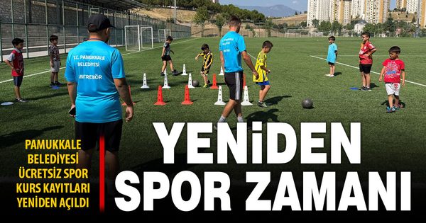 Pamukkale Belediyesi ücretsiz spor kurs kayıtları yeniden açıldı