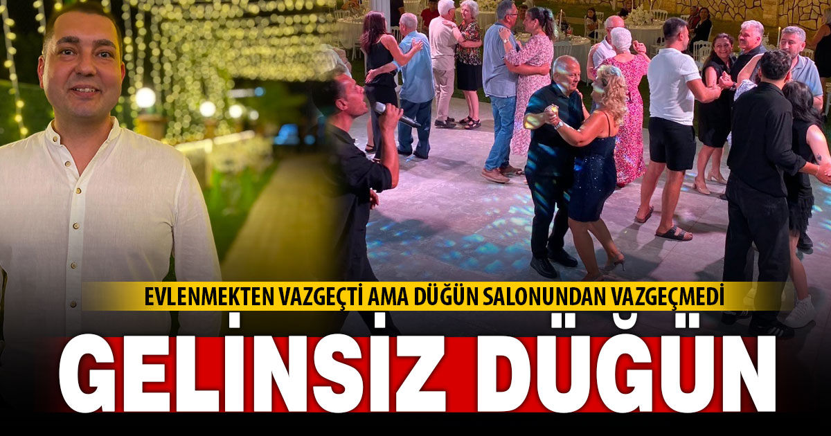 Evlenmekten vazgeçen damat, düğün salonunda eğlence düzenledi