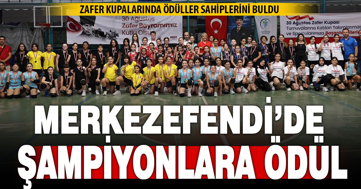 Merkezefendi’de turnuva şampiyonlarına ödülleri verildi