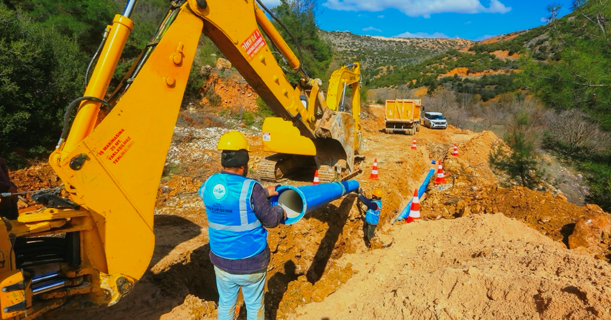 2 bin 850 metrelik içme suyu terfi hattı yenilendi