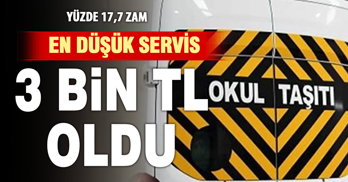 Denizli’de servis ücretlerine yüzde 17,7 zam: En düşük öğrenci servisi 2 bin 900 TL oldu