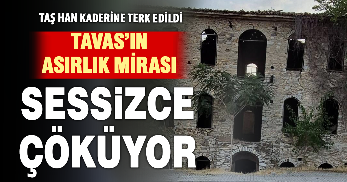 Tarihi Tavas Taş Han ayağa kaldırılmayı bekliyor 