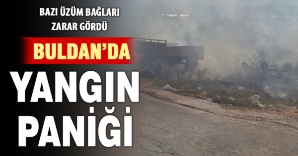 Buldan’da otluk alanda çıkan yangın büyümeden kontrol altına alındı 