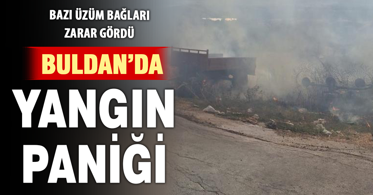 Buldan’da otluk alanda çıkan yangın büyümeden kontrol altına alındı 