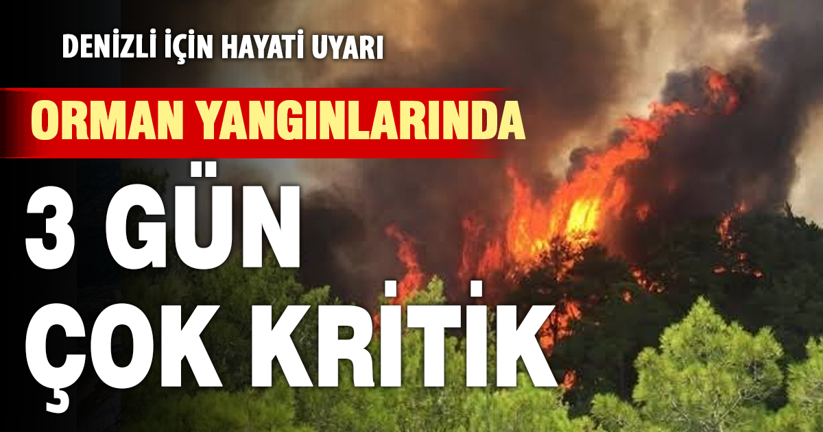 Denizli ve Uşak için kritik orman yangını uyarısı 