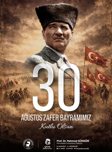 Pamukkale Üniversitesi 30 Ağustos Zafer Bayramı Kutlama İlanı
