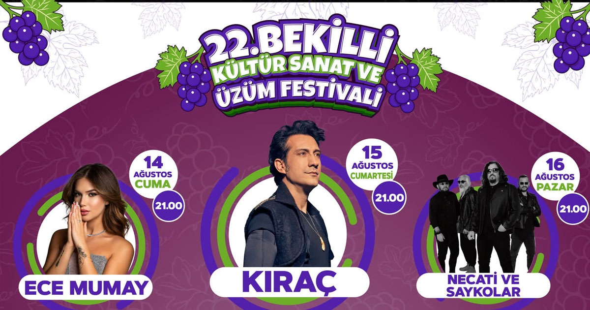 Bekilli festivali çarşamba günü başlıyor