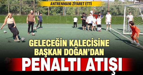 Geleceğin kalecilerine Başkan Doğan’dan ziyaret