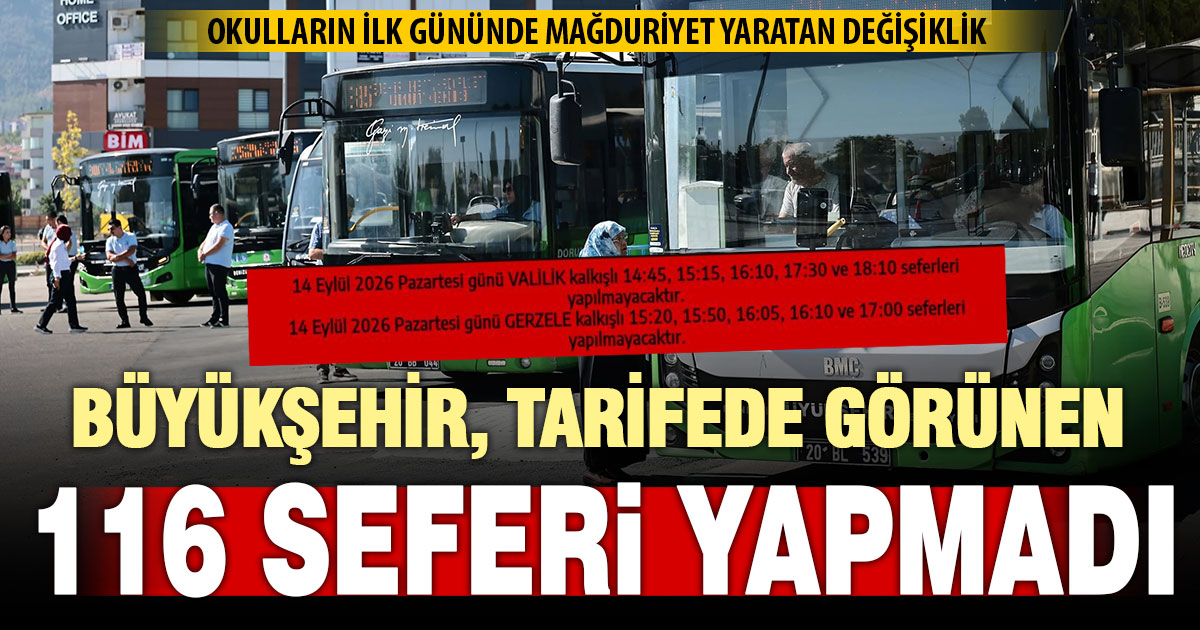 Okulların ilk gününde 116 sefer iptal edildi
