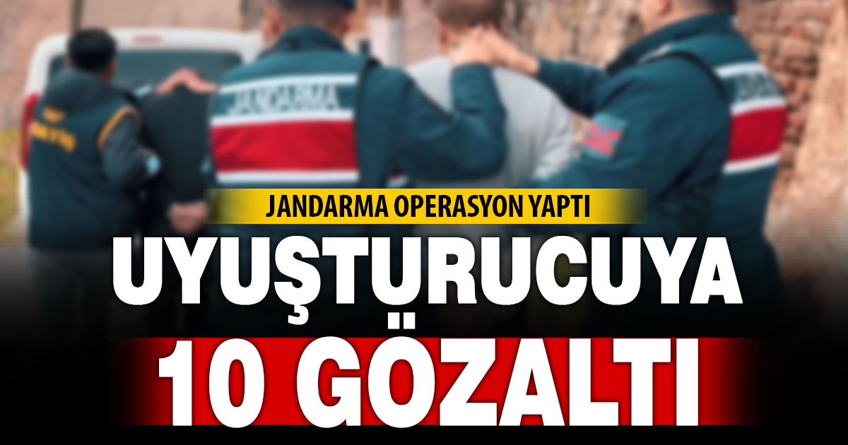 Jandarmadan uyuşturucu baskını: 10 gözaltı