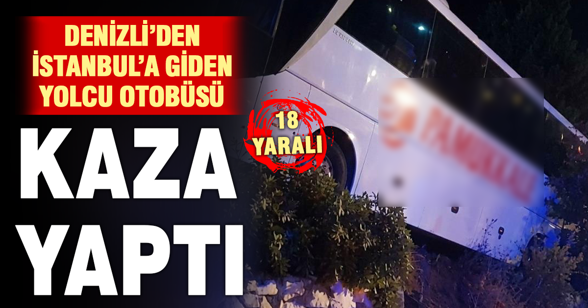 Kırkağaç’ta yolcu otobüsü kaza yaptı: 18 yaralı 