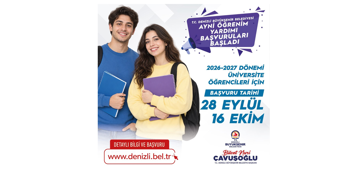 Denizli'de üniversite öğrencilerine eğitim desteği