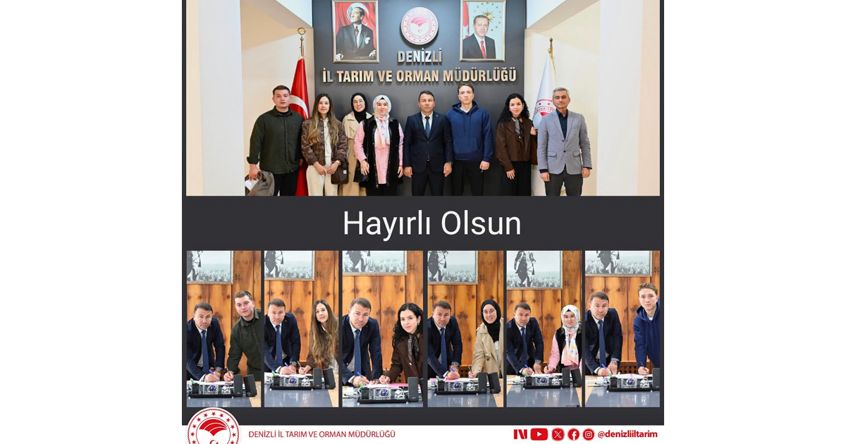 Denizli İl Tarım ve Orman Müdürlüğünde yeni personel görevine başladı
