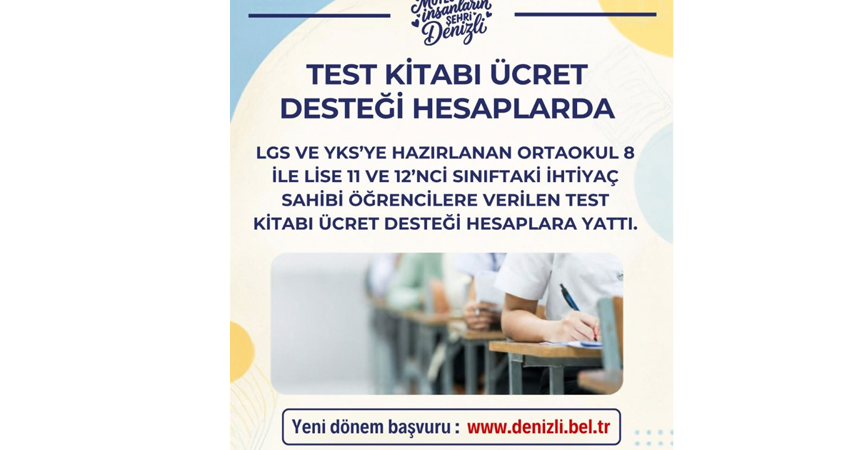 Mutfak tüpü, test kitabı ve asker destekleri hesaplarda