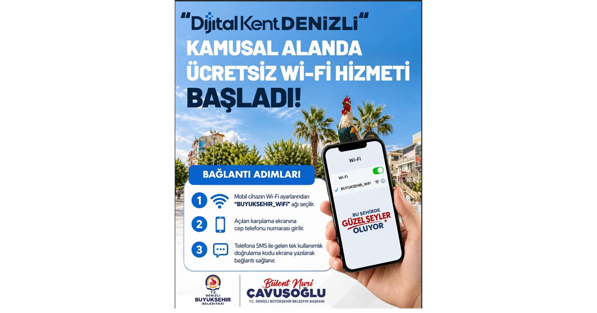 Denizli’de ücretsiz ve güvenli internet