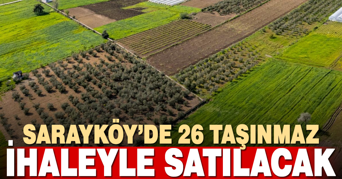 Sarayköy Belediyesi 26 taşınmazı ihaleyle satacak