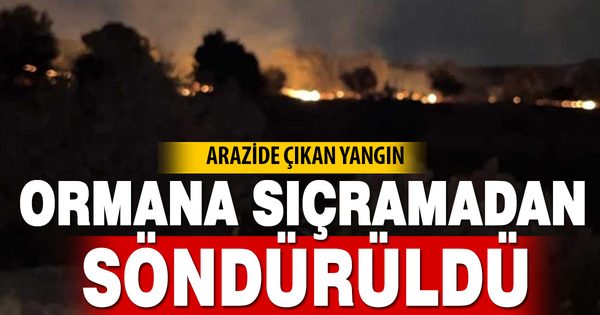 ivril’de arazi yangını ekiplerin müdahalesiyle söndürüldü