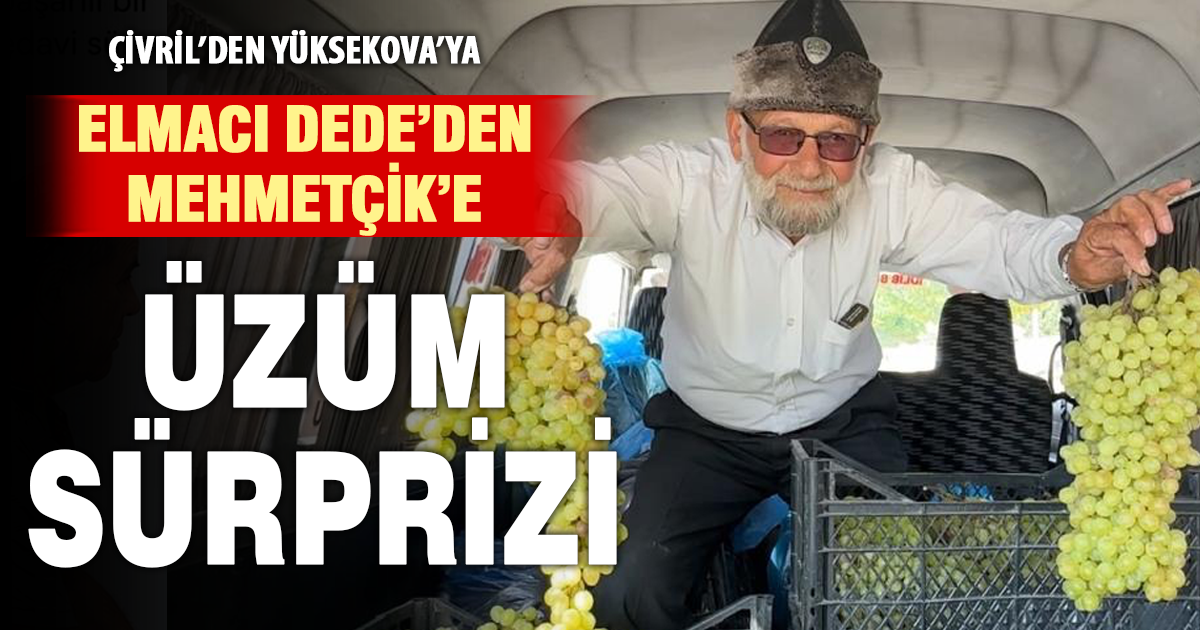 ‘Elmacı Dede’ bin 800 kilometre yol gidip Mehmetçik’e üzüm götürdü