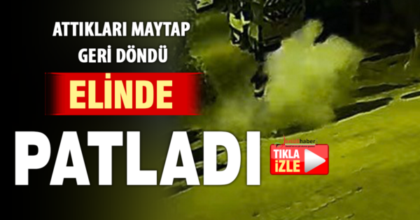 Sokağa attıkları maytap ellerinde patladı