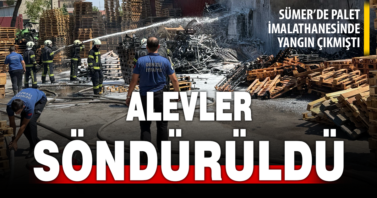 Palet imalathanesinde çıkan yangın söndürüldü