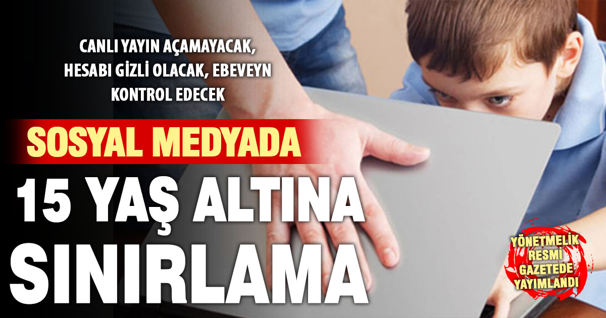 15 yaş altına sosyal medya sınırlaması getiren karar Resmi Gazete’de