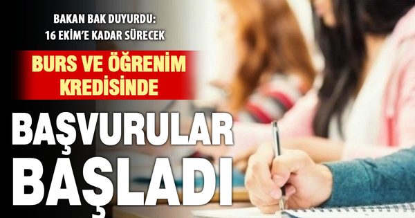 Burs ve öğrenim kredisi başvuruları başladı
