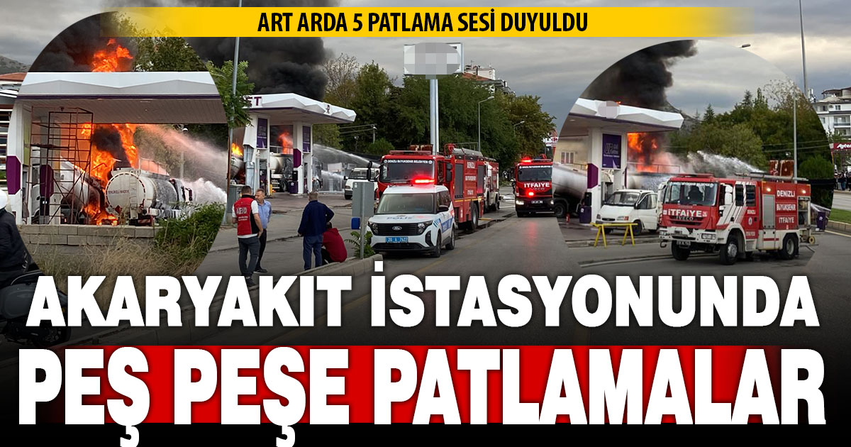 Akaryakıt istasyonunda iki tanker patladı