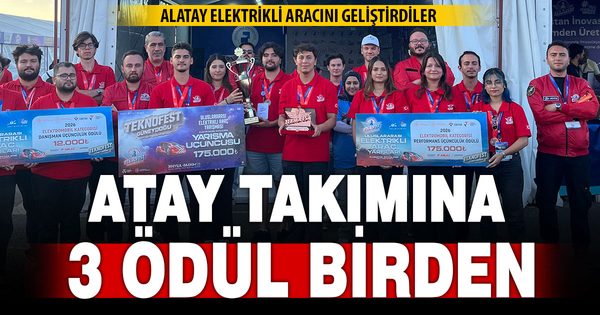 Elektrikli araç geliştiren ATAY ekibi Teknofes’te 3 ödül birden kazandı