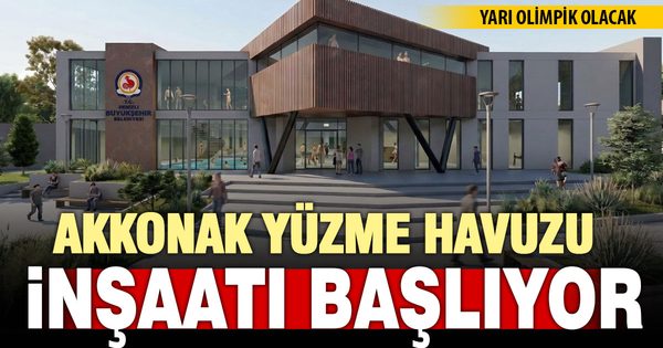 Akkonak yüzme havuzu inşaatı başlıyor