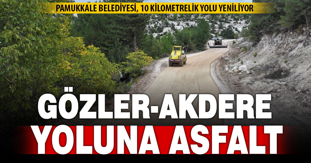 Gözler- Akdere arasındaki yol asfaltlanıyor