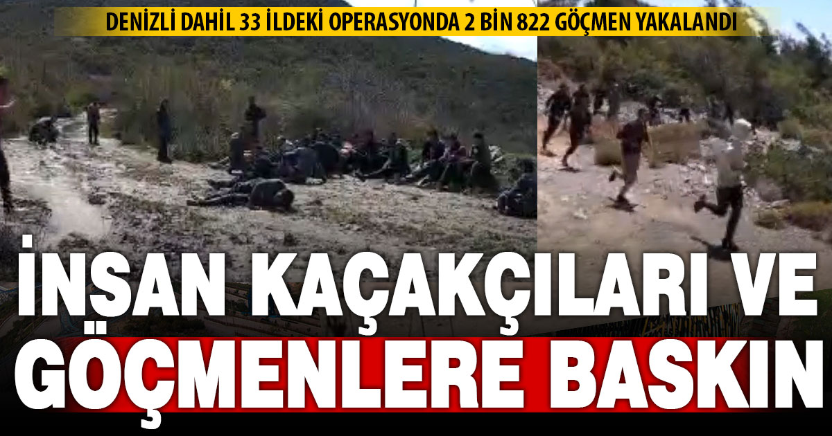 Denizli dahil 33 ilde göçmen kaçakçılığı operasyonu