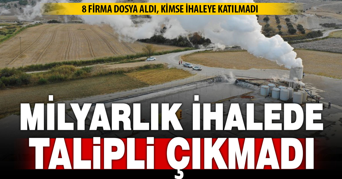 DBB’nin, milyarlık jeotermal sahası kiralamasına talipli çıkmadı