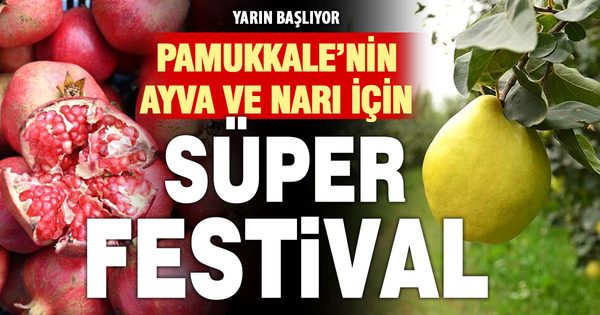 Pamukkale Belediyesi Ayva ve Nar Festivali yarın başlıyor