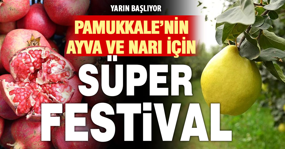 Pamukkale Belediyesi Ayva ve Nar Festivali yarın başlıyor