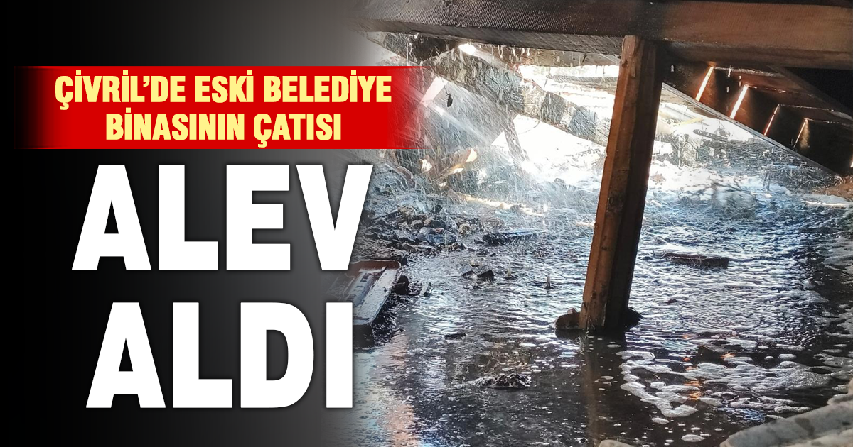 Çivril’de eski belediye binasında yangın çıktı
