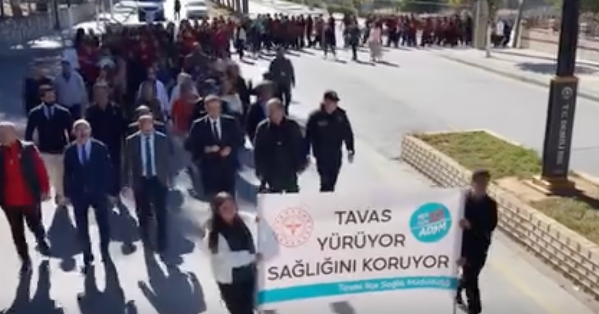 Tavas’ta Dünya Yürüyüş Günü kapsamında yürüyüş düzenlendi
