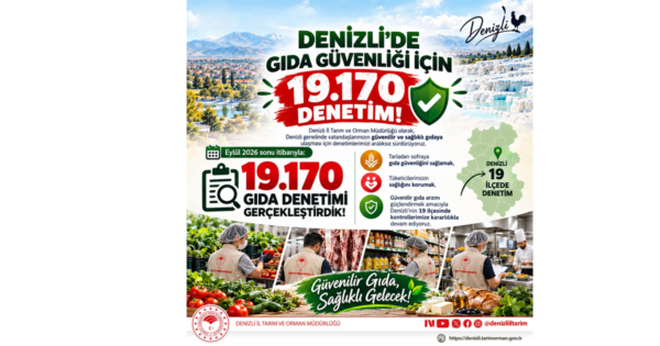 Denizli’de gıda güvenliği için 19 bin 170 denetim gerçekleştirildi