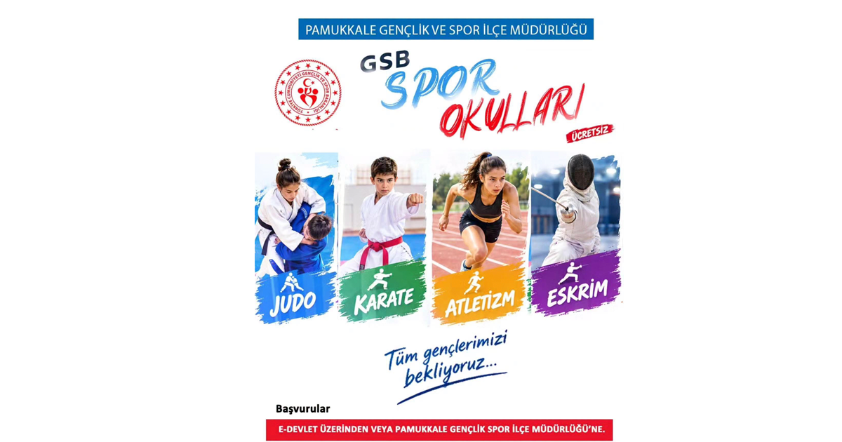 Pamukkale’de GSB Spor Okulları için yeni dönem kayıtları başladı