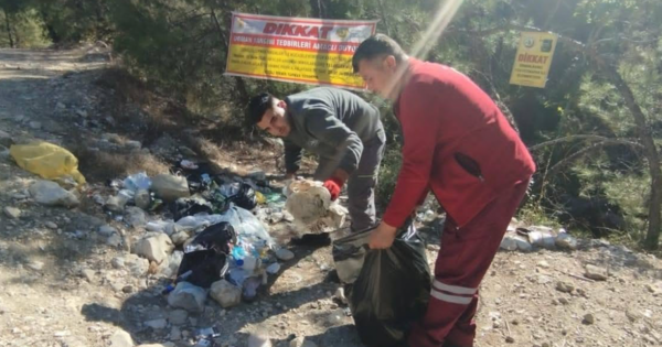 Denizli’de ormanlık alanlarda temizlik çalışması