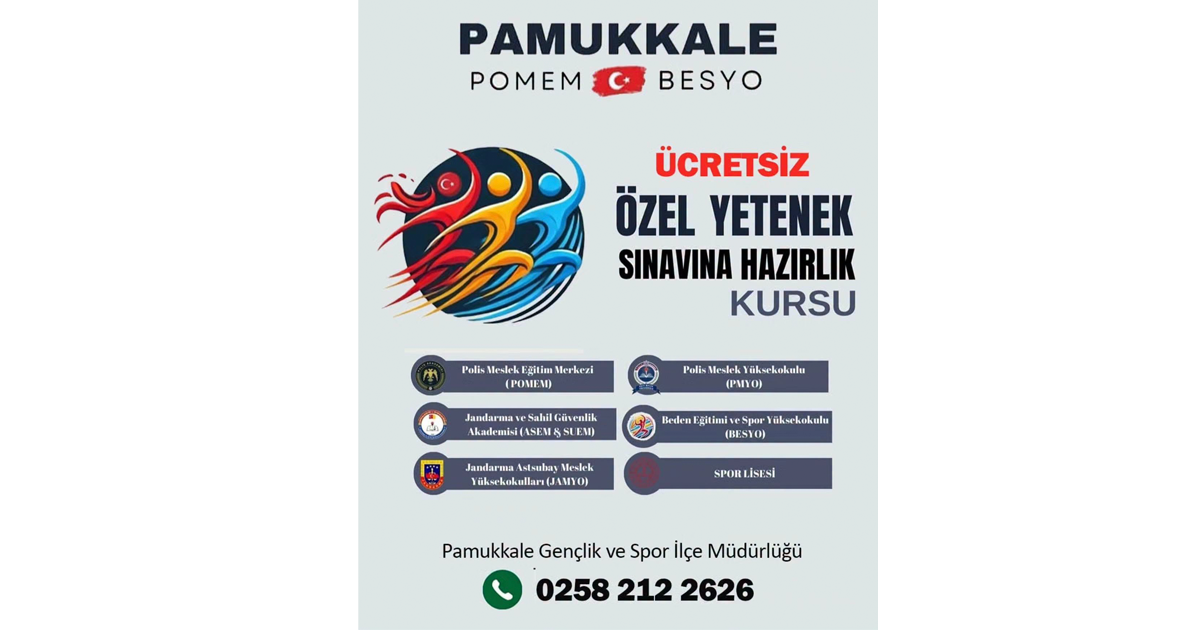 Pamukkale’de özel yetenek sınavlarına ücretsiz hazırlık kursları sürüyor