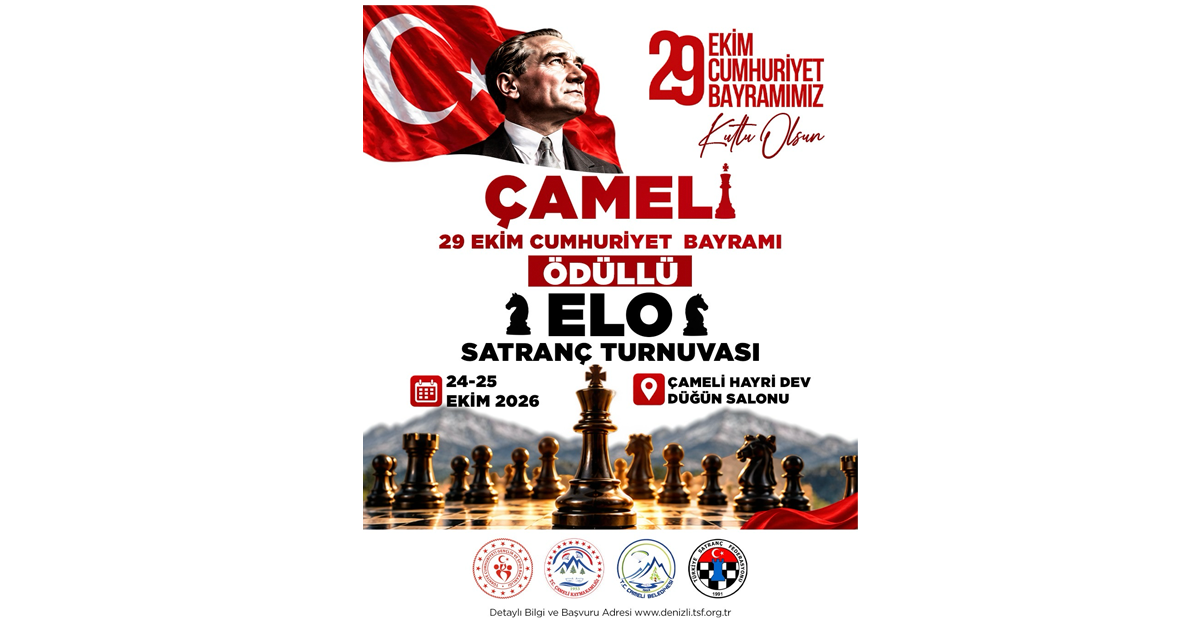 Çameli’nde Cumhuriyet Bayramı satranç turnuvasıyla kutlanacak